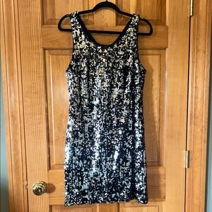 Forever 21 Black and Silver Sequin Mini Dress